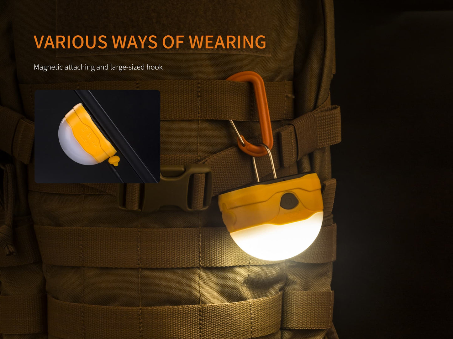 New Fenix CL20R (Orange) USB Charge 300 Lumens LED Camping Lantern Light Lamp
