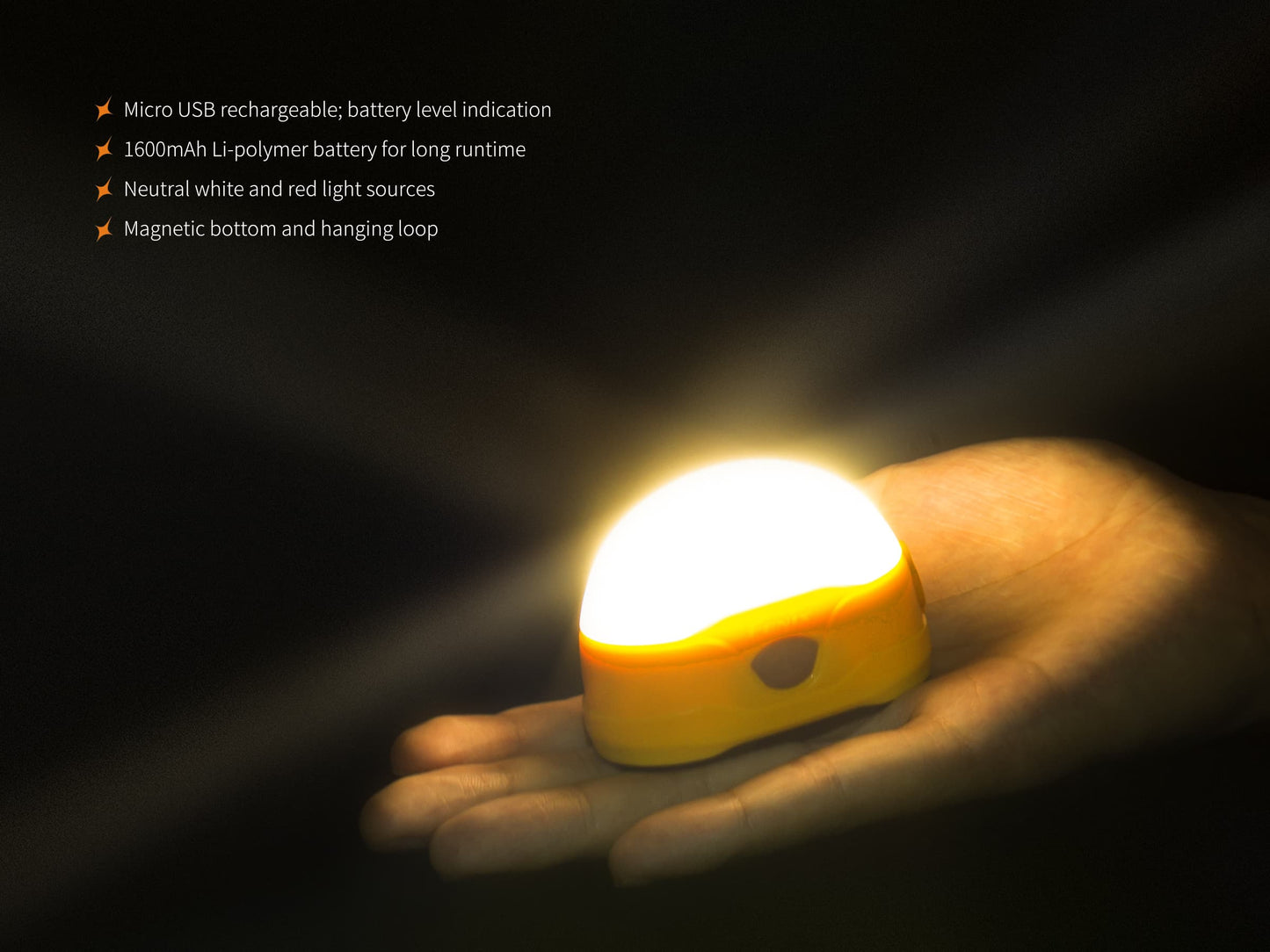 New Fenix CL20R (Orange) USB Charge 300 Lumens LED Camping Lantern Light Lamp