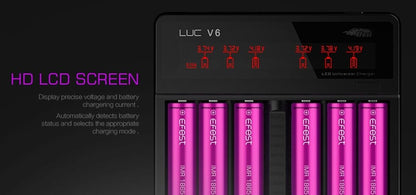 New Efest LUC V6 Battery Charger ( UK Plug )