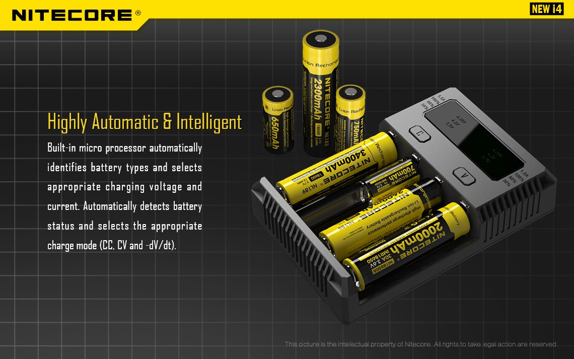 New Nitecore Intellicharger New i4 Battery Charger
