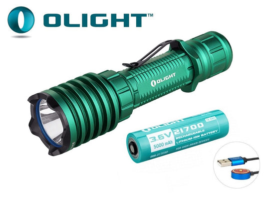 New Olight Warrior X Pro Green USB Charge 2100 Lumens LED Flashlight Torch