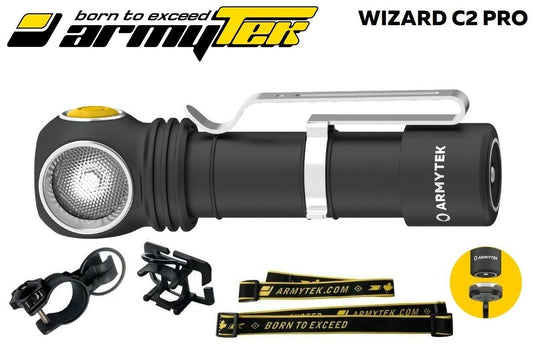 New Armytek Wizard C2 Pro (Warm) Magnet USB 2330 Lumens Headlight (NO Battery)