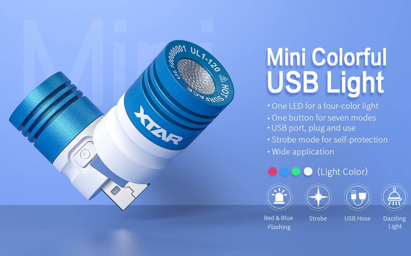 New XTAR UL1-120 USB EDC Light Flashlight Torch