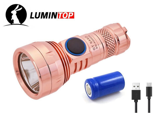 New Lumintop GT Nano Copper USB Charge 450 Lumens LED Flashlight Torch