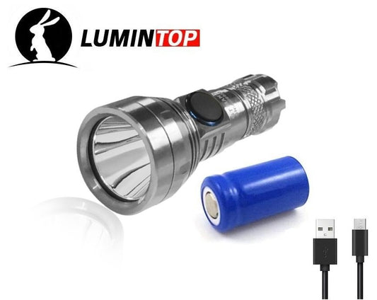 New Lumintop GT Nano Titanium USB Charge 450 Lumen LED Flashlight Torch