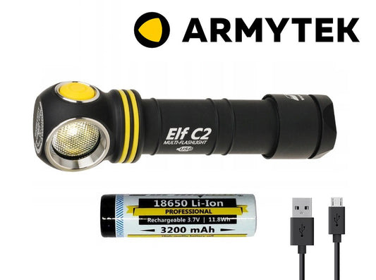 New Armytek ELF C2 ( Warm ) USB Charge 1023 Lumens LED Headlight Headlamp