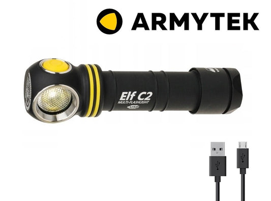 New Armytek ELF C2 ( Warm ) USB Charge 1023 Lumens LED Headlight (NO Battery)