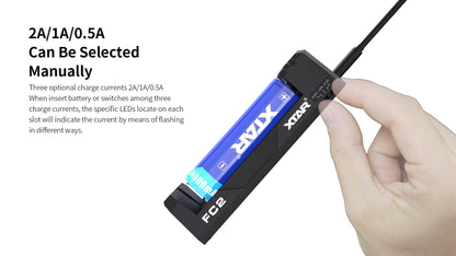 New XTAR FC2 LED USB Battery Charger