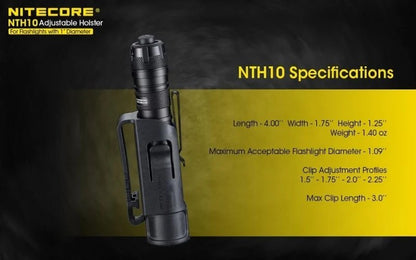 New Nitecore NTH10 Quick Draw Holster Flashlight Holster