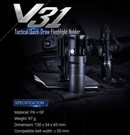 New Nextorch V31 360 Degree Rotation Quick Draw Holster Flashlight Holster