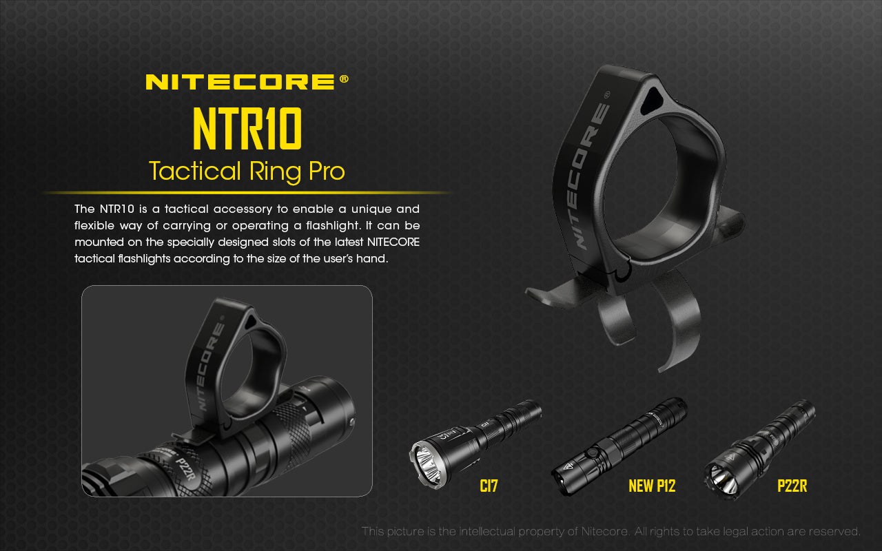 New Nitecore NTR10 Flashlight Tactical Ring Pro