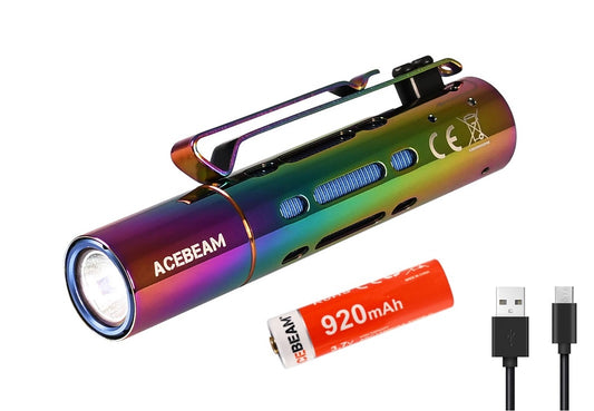 New AceBeam Rider RX ( Rainbow ) 650 Lumens LED Flashlight Torch