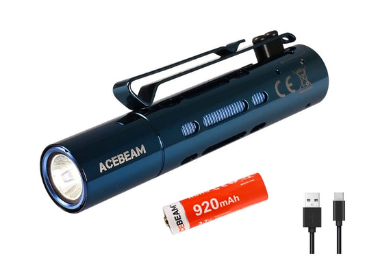 New AceBeam Rider RX ( Blue ) 650 Lumens LED Flashlight Torch