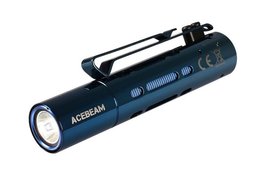New AceBeam Rider RX ( Blue ) 650 Lumens LED Flashlight Torch (NO Battery)