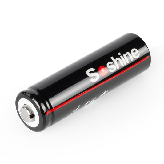 New Soshine 14500 900mAh 3.7V Rechargeable Battery Cell