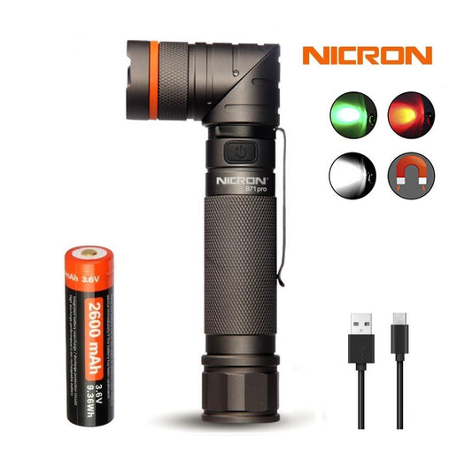 New Nicron B71 Pro USB Charge 1200 Lumens LED Flashlight Torch