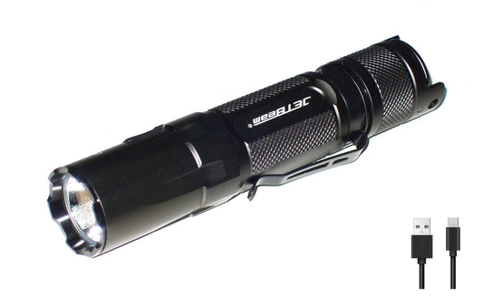 New Jetbeam TH10R USB Charge 2000 Lumens LED Flashlight Torch (NO Battery)