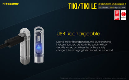 New Nitecore TIKI USB Charge 300 Lumens 365nm UV LED Flashlight Torch