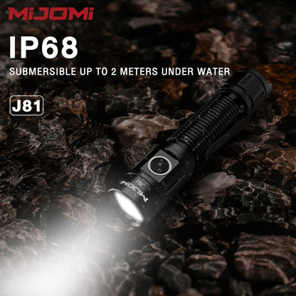 New Mijomi J81 USB Charge 1300 Lumens LED Flashlight Torch