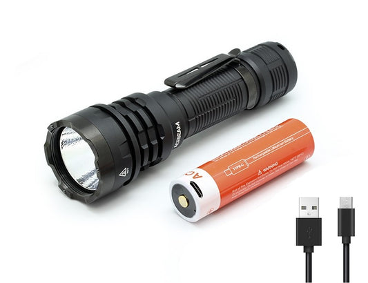 New AceBeam P17 DEFENDER USB Charge 4900 Lumens LED Flashlight Torch