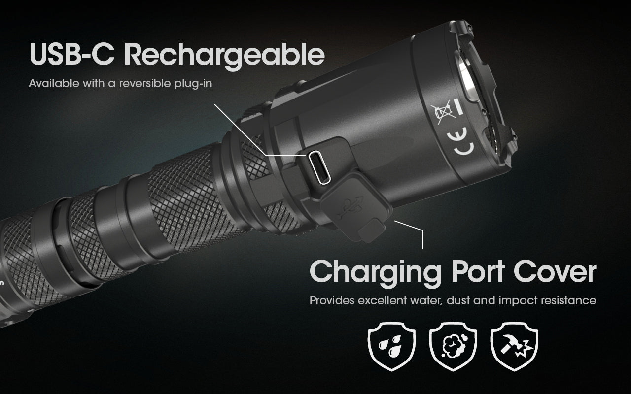 New Nitecore SRT6i USB Charge 2100 Lumens LED Flashlight Torch
