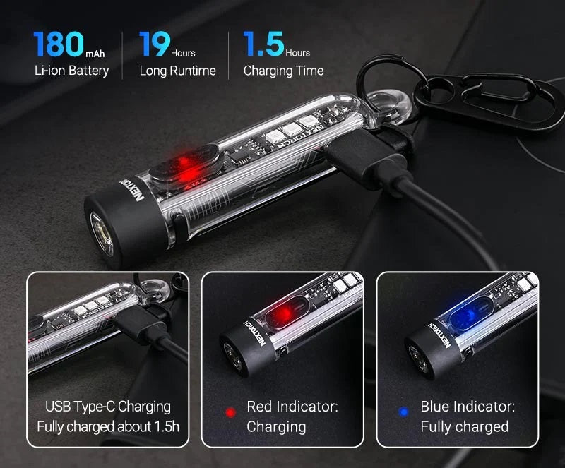 New Nextorch K40 USB Charge 700 Lumens LED Flashlight Torch
