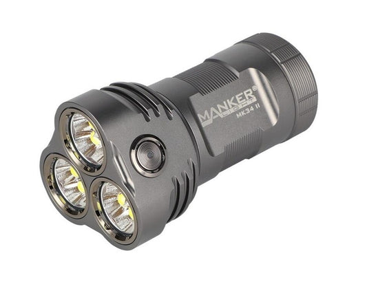 New Manker MK34 II 34000 Lumens LED Flashlight Torch (NO Battery)