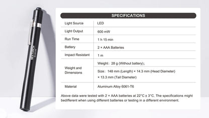 New Nextorch Dr.K3 UV 365nm UV Penlight Flashlight Torch