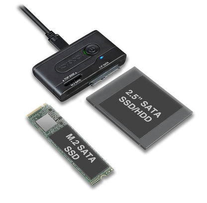 New ICY Dock EZ-Adapter MB031U-1SMB 2.5" & M.2 SATA HDD SSD to USB 3.2 Adapter