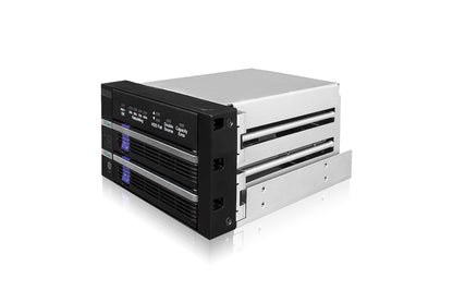New ICY Dock MB901SPR-B R1 RAID 1 2.5" 3.5" SATA HDD SSD Mobile Rack Enclosure