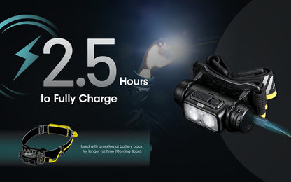New Nitecore NU50 USB Charge 1400 Lumens LED Headlight Headlamp