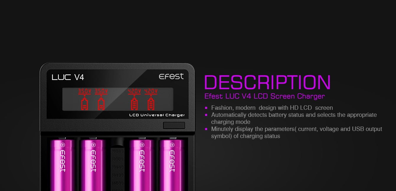 New Efest LUC V4 Battery Charger
