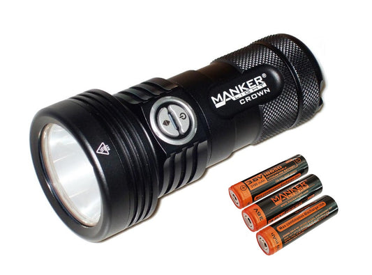 New Manker Crown 5000 Lumens Digital Zoom LED Flashlight Torch ( With Battery )