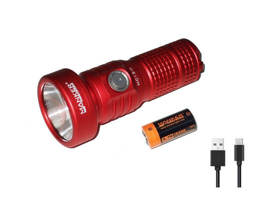 New Manker MC13 II Red USB Charge 2000 Lumens LED Flashlight Torch
