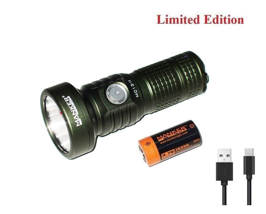 New Manker MC13 II Green Limited Edition USB Charge 4500 Lumens LED Flashlight