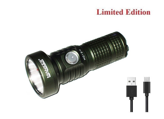 New Manker MC13 II Green Limited USB Charge 4500 Lumens Flashlight (NO Battery)