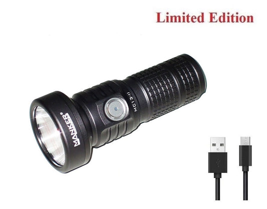 New Manker MC13 II Grey Limited USB Charge 4500 Lumens Flashlight ( NO Battery )