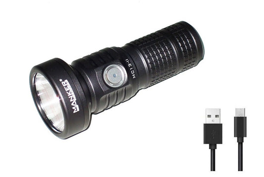 New Manker MC13 II Grey 2000 Lumens LED Flashlight Torch ( NO Battery )