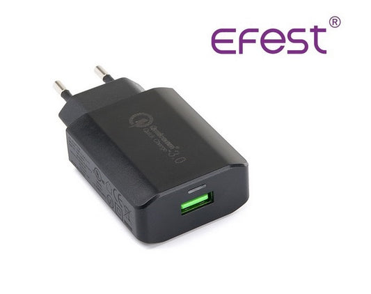 New Efest QC 3.0 USB Quick Charger EU Plug Wall Plug Adapter