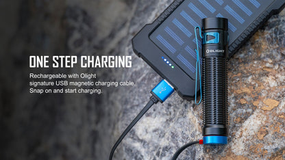 New Olight Baton 3 Pro Black ( CW ) USB Charge 1500 Lumens LED Flashlight Torch