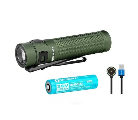 New Olight Baton 3 Pro Green ( CW ) USB Charge 1500 Lumens LED Flashlight Torch