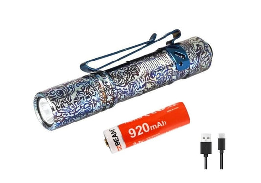 New AceBeam Pokelit AA Ti Titanium USB Charge 500 Lumens LED Flashlight Torch