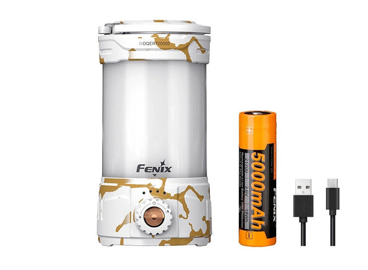 New Fenix CL26R Pro White Marble USB Charge 650 Lumens LED Camping Lantern Light