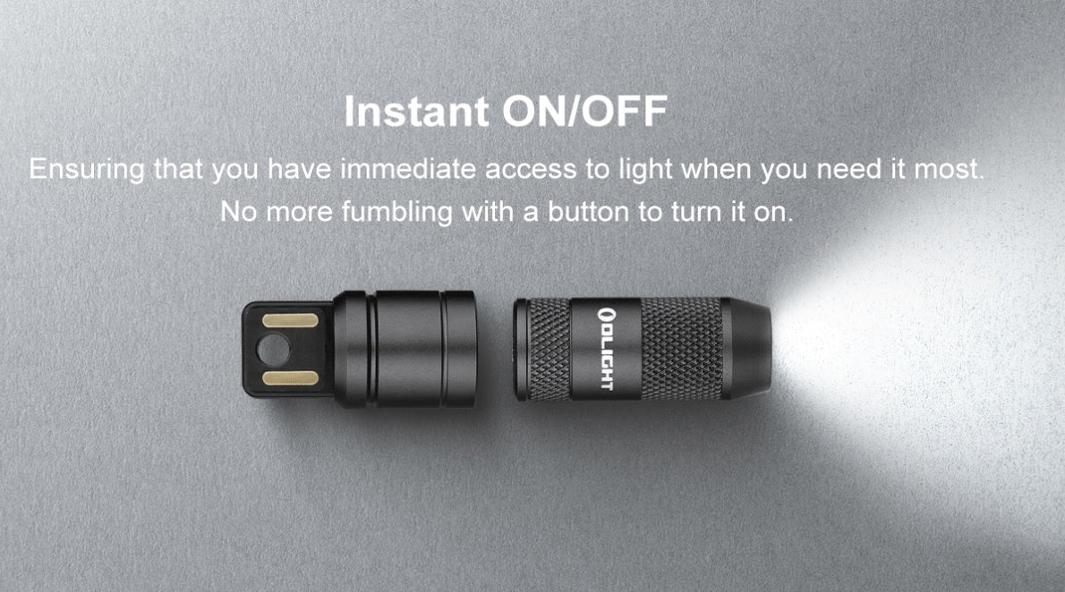 New Olight imini 2 ( Black ) USB Charge 50 Lumens Keychain LED Flashlight Torch