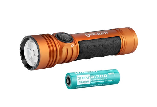 New Olight Seeker 4 Pro Orange (CW) USB Charge 4600 Lumens LED Flashlight Torch