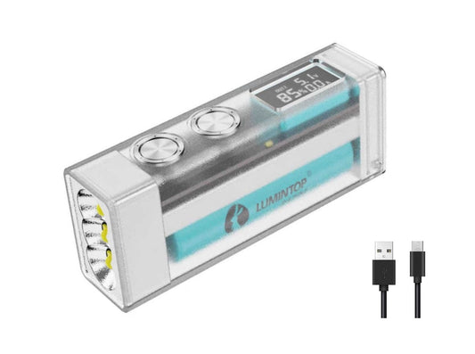New Lumintop MoonBox Transparent USB Charge 10000 Lumens Flashlight Torch
