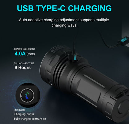 New Lumintop GT4695 Green USB Charge 15000 Lumens LED Flashlight Torch