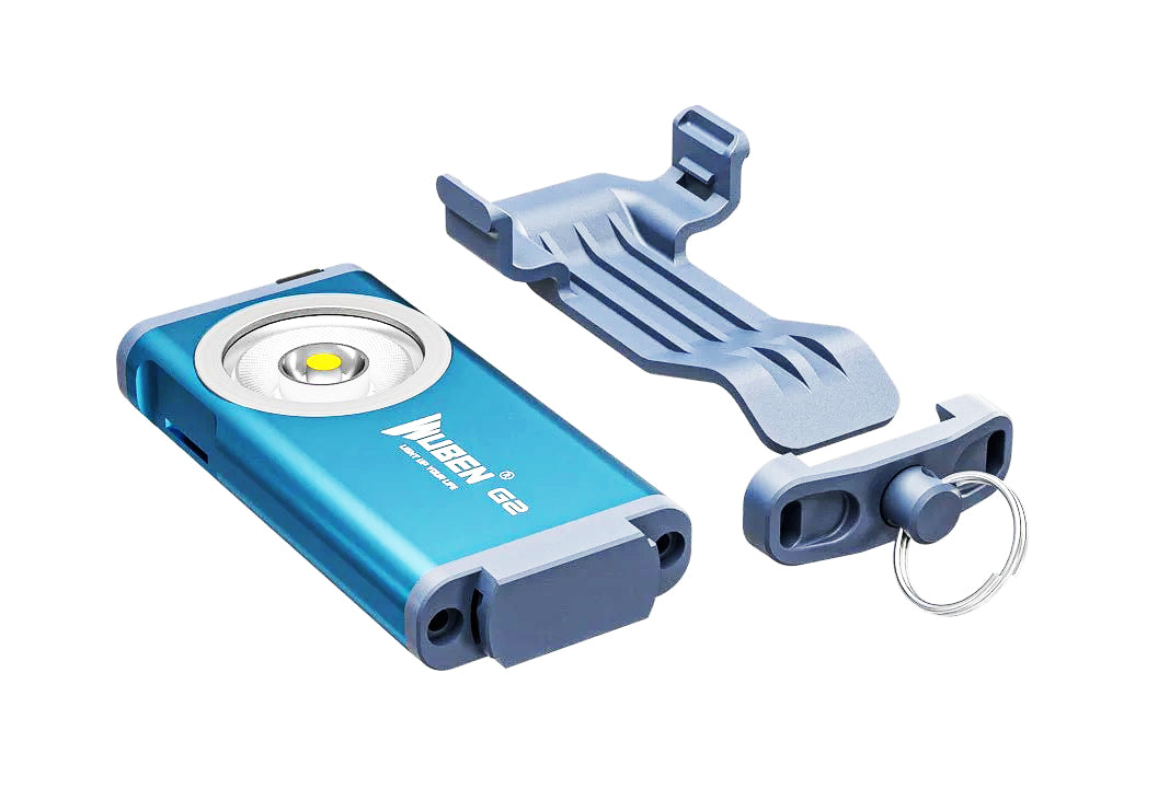 New Wuben G2 Blue USB Charge 500 Lumens KeyChain Light LED Flashlight Torch