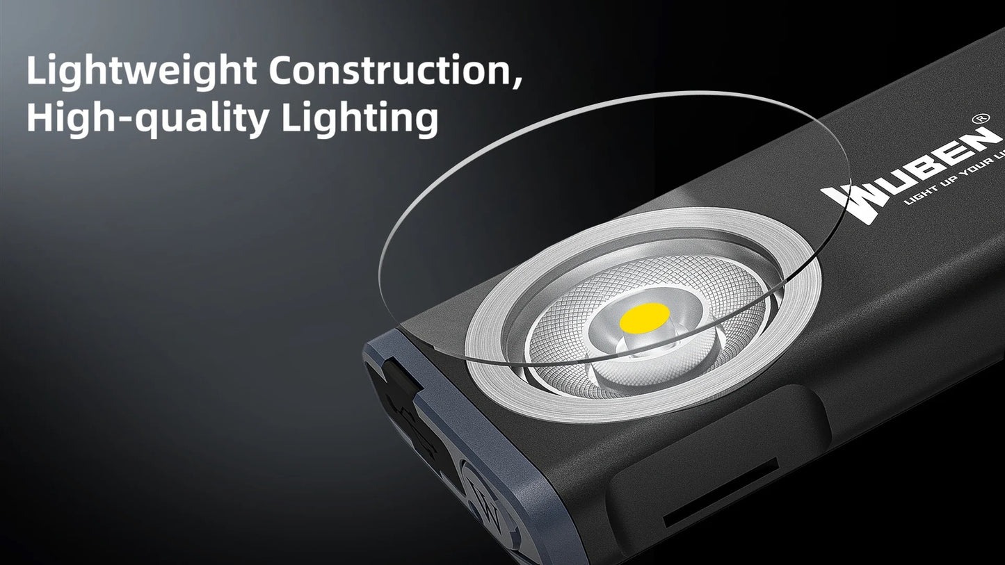 New Wuben G2 USB Charge 500 Lumens KeyChain Light LED Flashlight Torch