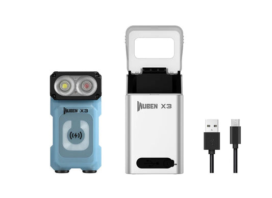 New Wuben X3 Pro Blue USB Charge 700 Lumens LED Flashlight Torch